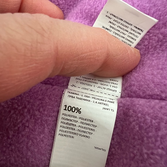 Girls Winter coat navy multicolored stars like new 6-7 years old - Picture 7 of 8